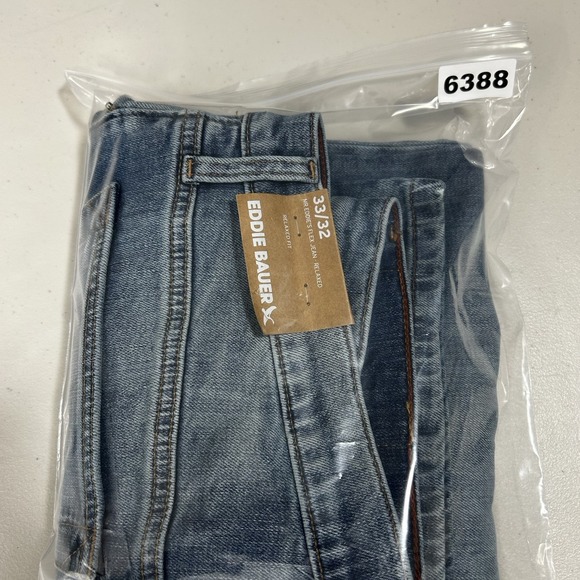 Eddie Bauer Mr Eddies Flex Relaxed Fit Jeans Men Size 33x32 Blue Denim NEW - Picture 11 of 11